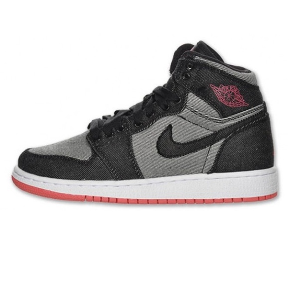 Vintage Kid’s Air Jordan 1 High Denim Sneakers